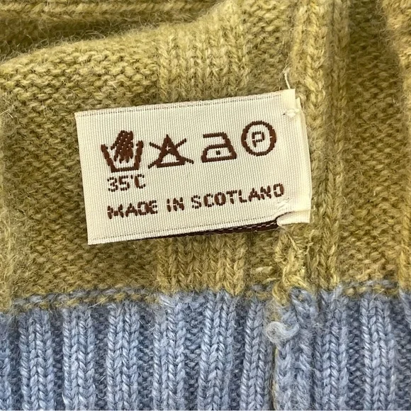 HOUSE OF CASHMERE MENS V-NECK PULLOVER SWEATER | 100% CASHMERE |GREEN | SIZE XL - Picture 6 of 9